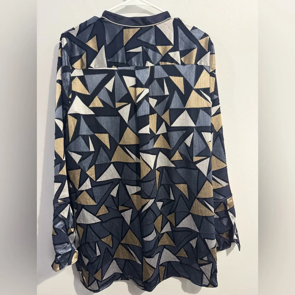 Lafayette 148 New York Desra Blouse Womens Size M - Picture 3 of 4